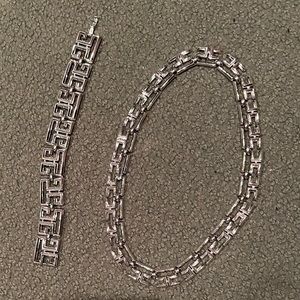 SET vintage bracelet and necklace sterling silver